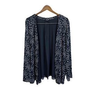 J. Jill Wearever Collection Womens Open Front Cardigan Sz 2X Black Lightweight